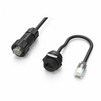 Connecteur de convertisseur cat7 bnc à rj45 mâle à femelle étanche 10 broches, connecteur de coupleur de prise cat6, câble rj45