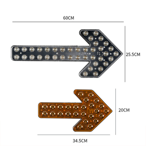 12V 24V LED intermitente <span class=keywords><strong>señal</strong></span> <span class=keywords><strong>de</strong></span> giro <span class=keywords><strong>de</strong></span> tráfico <span class=keywords><strong>flecha</strong></span> luz <span class=keywords><strong>de</strong></span> advertencia construcción camión <span class=keywords><strong>de</strong></span> remolque <span class=keywords><strong>flecha</strong></span> <span class=keywords><strong>direccional</strong></span> hecho PC seguridad vial - Product Image 6