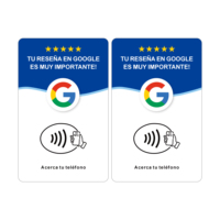 Carte NFC de commentaires Google en espagnol, français, italien – Carte d'évaluation client 5 étoiles pour restaurants, cafés et entreprises
