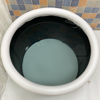 Baignoire pliable gonflable en PVC pour adultes avec couvercle, baignoire portable pliable pour la cryothérapie, capacité de plus de 60 gallons