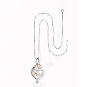 Collar con doble corazón para mujer, colgante de amor, regalo de joyería - Product Image 3
