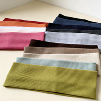 Bandeau coréen large élastique antidérapant réutilisable pour femme, idéal pour le lavage du visage, le maquillage, le sport, le SPA et le yoga, personnalisable en tricot