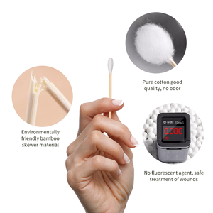 LMLTOP Lot en vrac de bâtonnets d'oreilles en <span class=keywords><strong>coton</strong></span> naturels à double tête, écologiques, biodégradables et jetables pour le nettoyage des oreilles - Product Image 3