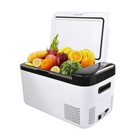 Congelador Portátil de Doble Zona con Compresor de 15L, Refrigerador para Auto y Camping, Carcasa de Plástico, Control por Aplicación, Diseño Deportivo, Compatible con BMW, Color Blanco