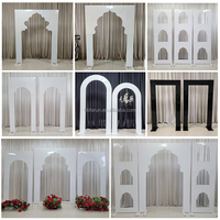 Arche de mariage en fer blanc, personnalisable, vente en gros usine, décor d'arche métallique pour toile de fond de scène, pour la décoration de fonds d'événements et de fêtes de mariage