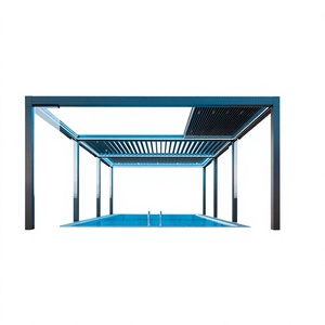 Pergola bioclimatique moderne WISE COMPANY 3x10 en aluminium thermolaqué résistant aux intempéries avec lames orientables télécommandées - Product Image 1