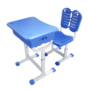 Juego de escritorio y silla de estudio Mingzhong para niños, ajustable con tornillos, muebles escolares de plástico para niños, color verde. - Product Image 4