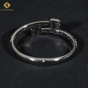 GRA Certificate Jewelry <b>Iced</b> Out Moissanite Bangle 925 Silver VVS Hiphop Bangle Pass Diamond Tester Fast Shipping - Product Image 6