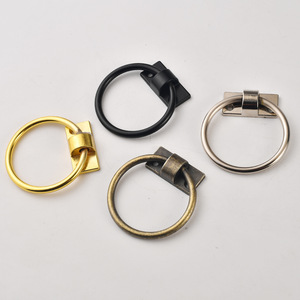 European Style Round Cabinet Handles Zinc Alloy Antique Bronze Black <b>Gold</b> Silver <b>Drawer</b> Door Hardware Ring <b>Pulls</b> - Product Image 3