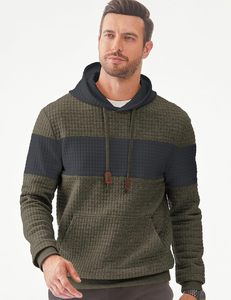 <span class=keywords><strong>Sweat</strong></span>-shirts décontractés pour hommes à manches longues avec cordon de serrage, blocs de couleur, imprimés graphiques et poches - Product Image 2