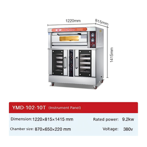 Kotak Fermentasi Listrik 10-laci Oven Gas 1 Dek Kontrol <span class=keywords><strong>Digital</strong></span> 10KW 30-500F Tombol Timer Peralatan Komersial - Product Image 3