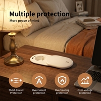 Prise de courant industrielle mini noire EU pour table avec 1 prise AC, 1 port USB-A, 1 port USB-C, 16A, IP44, en matériau PC
