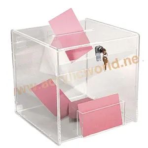 acrylic lottery Box /Acrylic Coin Box/donation box