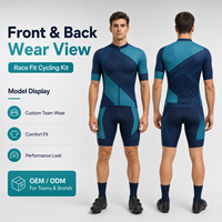 Conjunto de Jersey de Ciclismo para Hombre de Marca Privada, Manga Corta, Cremallera Completa, Top y Culotte con Tirantes, Número Personalizado, Ropa de Competición para Club, Venta al por Mayor