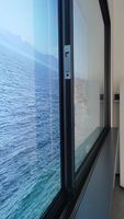 Ventana Corredera Automática de Aleación de Aluminio Insonorizada con Vidrio Templado de Doble Capa para Balcón con Vista