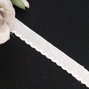Stock Simplicity <b>White</b> Cotton Embroidered <b>Laces</b> Trims for Women's Dresses & Clothes Elegant Embroidery Trim for Clothing - Product Image 1