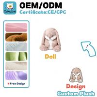 Boneka Kelinci Paskah Animasi Lucu Kustom, Mainan Boneka Kelinci Pelangi Warna-warni Kawaii, Boneka Hewan Isi Lembut untuk Hadiah CPC CE