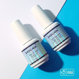 Nails Gel gehärteter Dec klack mit Handelsmarke SAGALAGA Professional Custom Scratch Wear Proof Schnellt rocknende 15ml Nail Top Coat Base - Product Image 3