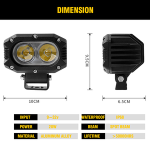 Vainas LED de conducción todoterreno redondas difusas de 4 pulgadas, luces LED de trabajo, luces <span class=keywords><strong>antiniebla</strong></span> combinadas de inundación para camión, <span class=keywords><strong>Jeep</strong></span>, coches, ATV, Tractor, barco - Product Image 2
