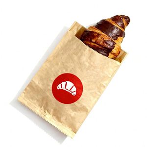 Custom Printed Eco-Friendly Greaseproof Food Grade Burger Packaging Bags with Kraft Material and Screen Printing - Product Image 4