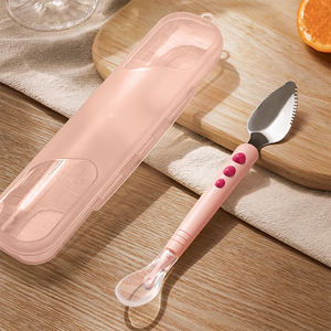 Cucchiaio per Neonati 2 in 1 a Doppia Punta Morbida, Sicuro per l'Addestramento, in Silicone, per Alimenti per Bambini, Raschietto per Frutta e Purè - Product Image 6