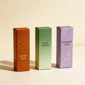 Caja de Papel de Embalaje Cosmético Mate de Lujo con Logotipo Personalizado para Botellas de Suero, Aceite Esencial y Productos para el Cuidado de la Piel - Product Image 1