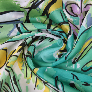 2025 Digital Print Custom Design 100% Polyester <b>Silk</b> Satin <b>Scarf</b> Leaf Pattern Own Design <b>Scarf</b> - Product Image 5