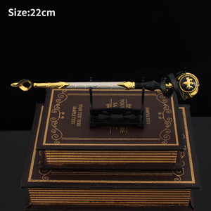 Modelo de Cetro <span class=keywords><strong>Fate</strong></span> de Valorant, Aleación de Zinc, 22 cm, Chapado en Oro y Plata, con Soporte de Exhibición para Colección de Gamers de Escritorio - Product Image 5