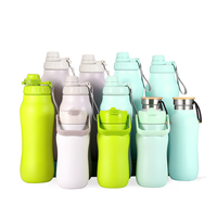 Bouteille d'eau en forme de gourde en acier inoxydable isolée sous vide à double paroi ODM OEM de 14oz/24oz/32oz pour camping en plein air