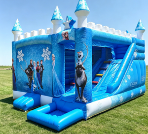 <span class=keywords><strong>Castillo</strong></span> Inflable Azul Personalizado de <span class=keywords><strong>Elsa</strong></span>, Combo de <span class=keywords><strong>Castillo</strong></span> Inflable con Tobogán, <span class=keywords><strong>Castillo</strong></span> Inflable de <span class=keywords><strong>Frozen</strong></span> para Niñas - Product Image 3