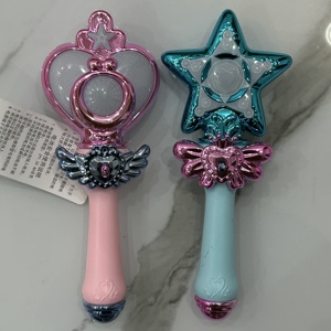 Cô Gái Công Chúa Phát Sáng Ánh Sáng Cây Đũa Phép Ngôi Sao LED Ánh Sáng Âm Nhạc Cổ Tích Cây Đũa Phép Sáng Tạo Cosplay Bên Đạo Cụ Trẻ Em Của Quà Tặng - Product Image 5