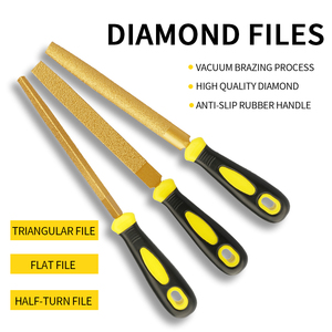 Cung cấp nhanh chóng 6 "inch kim cương tráng tam giác tập tin 150 mét chiều dài Grit 120 tập tin vuông cho ngọc mài với vàng bạc tập tin - Product Image 2