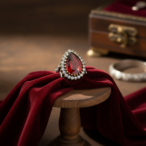 <b>Silver</b> Jewelry With <b>Garnet</b> Gemstones Ottoman Design Wholesale Handcrafted Authentic 925 Sterling <b>Silver</b> Jewelry <b>Ring</b> - Product Image 3