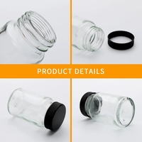 Botol kaca 60ml bening bentuk silinder harga grosir botol kaca kecil dengan tutup botol kaca Mini