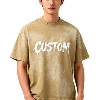 T-shirt Rétro Homme en Coton Tissé 100% Écologique 220 g/m² Respirant Anti-Plis Séchage Rapide Compressé Anti-Boulochage Col Rond Manches Courtes