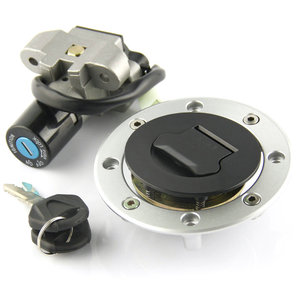 ฝาครอบถังน้ำมันเชื้อเพลิงพร้อมกุญแจล็อคสวิตช์กุญแจสำหรับรถมอเตอร์ไซค์ซูซูกิ GSX750 VX800 GSX600 GSF400 M/N/P Bandit RF400 GK78A - Product Image 1