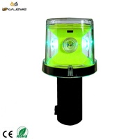 Feu de signalisation routière solaire ultra-lumineux 6 LED IP66 en plastique mince, étanche et clignotant pour la sécurité routière