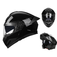 Casque de moto rabattable avec spoiler et emplacement Bluetooth, casque intégral pour scooter pour hommes et femmes, taille universelle, hiver