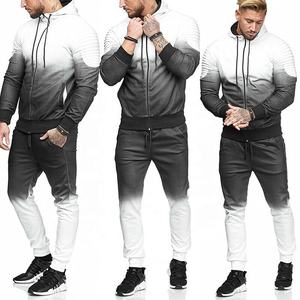 Combinaisons de jogging pour hommes en polaire d'hiver, design personnalisé tie-dye blanc et noir, 100% Polestar, séchage rapide, musculation - Product Image 1
