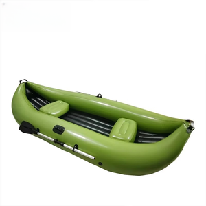 Kayak inflable plegable portátil, bote de plátano doble, canoa de goma gruesa para pesca y rafting - Product Image 1