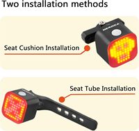 Support de vélo Airtag pour vélo GPS Tracker Light Hidden GPS Unit Holder with Battery Power for Night Riding Cycling Taillight