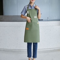 Tablier de cuisine en coton personnalisé avec logo imprimé pour homme et femme, idéal pour la cuisine et la restauration
