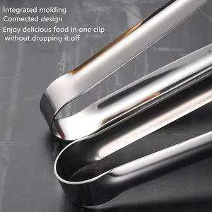 Pinzas para Parrilla Reutilizables de Acero Inoxidable Zenidoo L-539, Pinza para Carne y Pan Ecológica para Barbacoa, Utensilios de Cocina Antideslizantes para Fiestas - Product Image 4