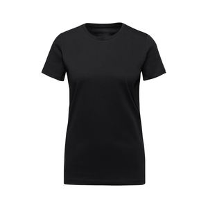 T-shirt à manches courtes col rond pour femme, style streetwear, respirant, écologique, en coton biologique gris, uni, en molleton - Product Image 1