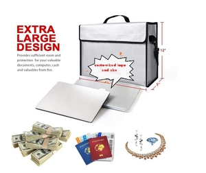 Túi Đựng Trang Sức Đựng Tiền Tài Liệu Chống Cháy Với Ba Khóa Kéo Sợi Thủy Tinh Bọc Silicon Không Gây Ngứa 2192 Fahrenheit - Product Image 5