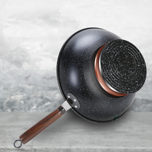 Wok de Cocina de Acero al Carbono de 30/32cm, Económico, Antiadherente, con Revestimiento de Mármol, para Freír, Panci Goreng, Kuali - Product Image 3