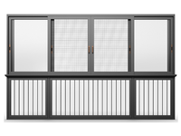 Luxseal Hersteller Alaminuim Schiebefenster Günstige Fenster doppelt verglaste Aluminium Badezimmer fenster Designs Große Glasfenster