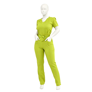 Uniforme de Enfermera para Mujer, Verano, Manga Corta, con Lazo, Pantalones Rectos, Transpirable, Elástico, para Hospital y Consultorio Dental - Product Image 5