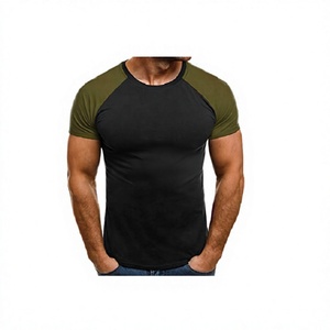 <b>Men's</b> Half Sleeve Sporty Quick Dry Breathable T-Shirt Black Olive Green Solid Slim Fit O-Neck Casual Jersey Knitted Cotton Top - Product Image 6