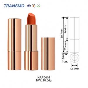 Étuis pour rouge à lèvres écologiques, contenants personnalisés avec logo, contenants pour baume à lèvres, marque privée, tube de rouge à lèvres doré - Product Image 2